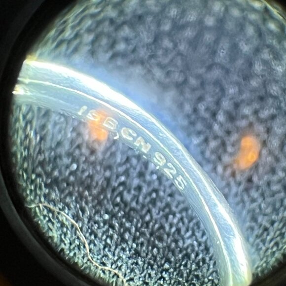 Sterling Silver & Cubic Zirconia Eternity Band – Size 7.75, Stamped 925 - Picture 7 of 7